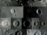 A alteração no aspecto visual das formações lunares.