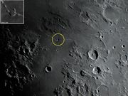HYGINUS: a maior cratera vulcânica da face visível.