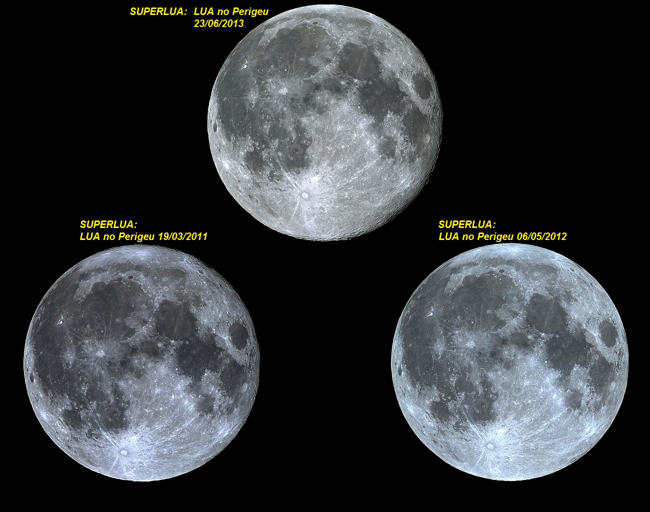 Um trio de SuperLuas !!! | Vaz Tolentino Observatório Lunar